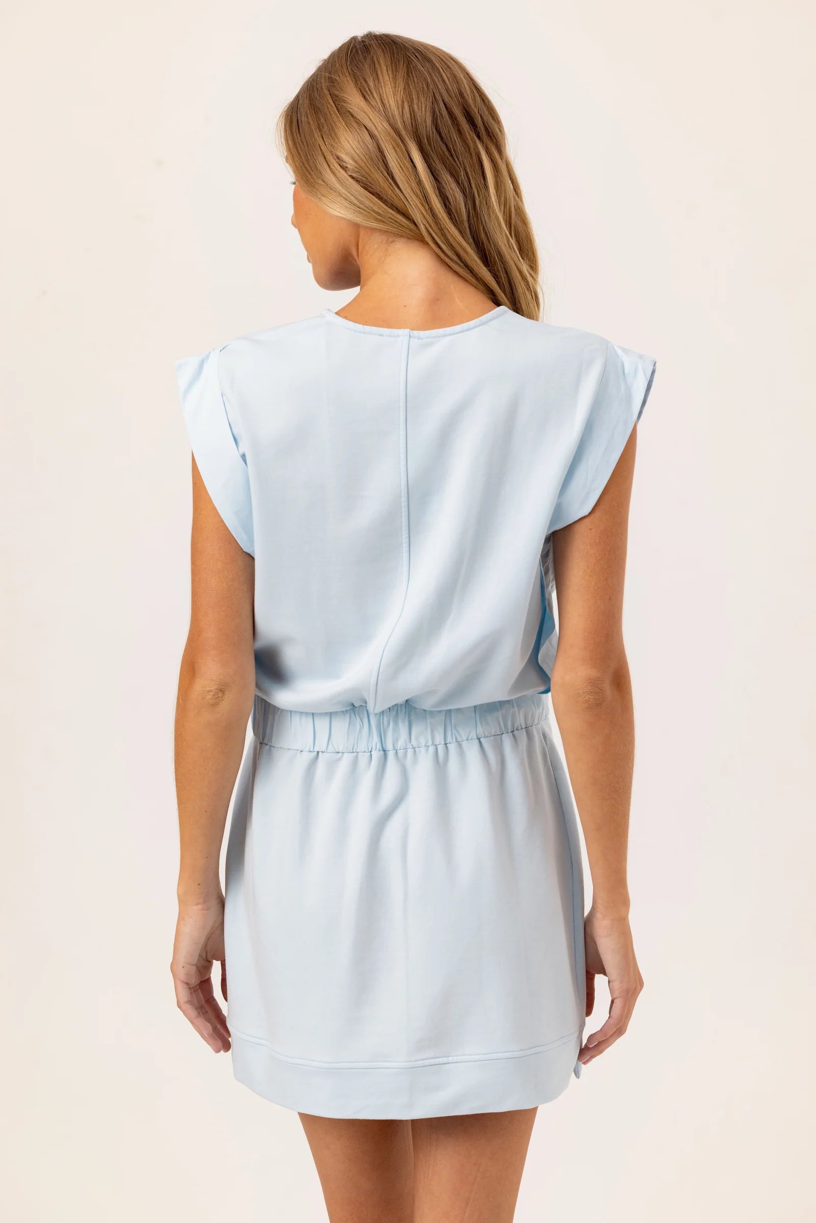 Su229 Sky Blue Mini Dress