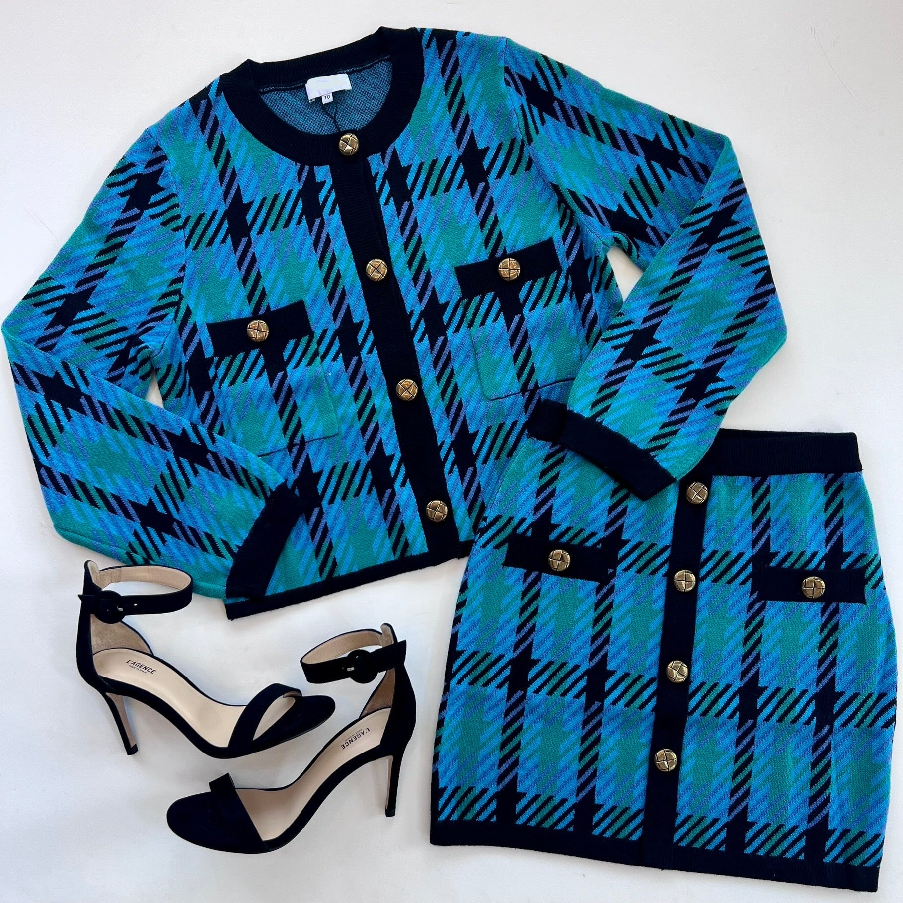 Su02254 Gaya Plaid Cardigan
