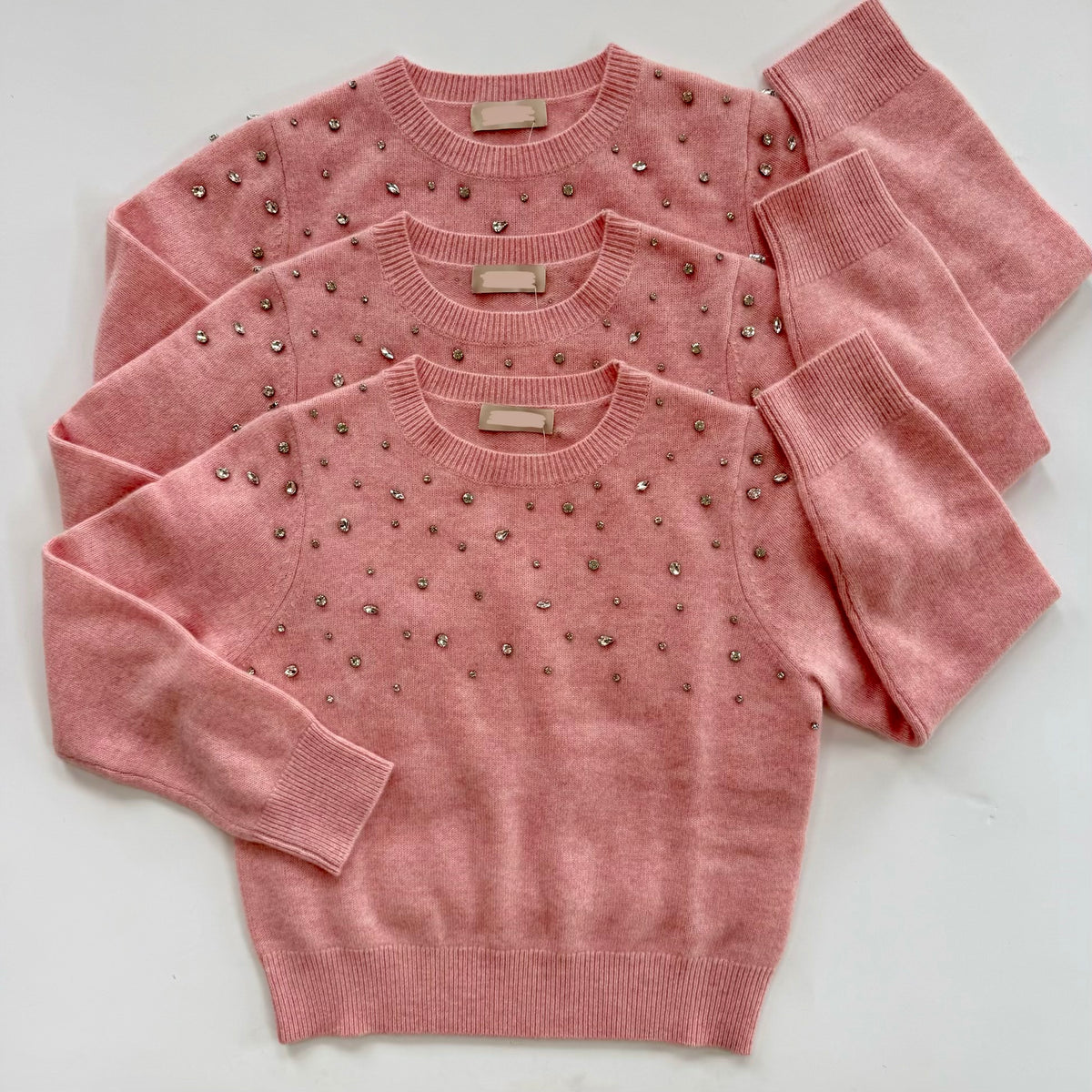 Fr295 Pink Embellished Sweater