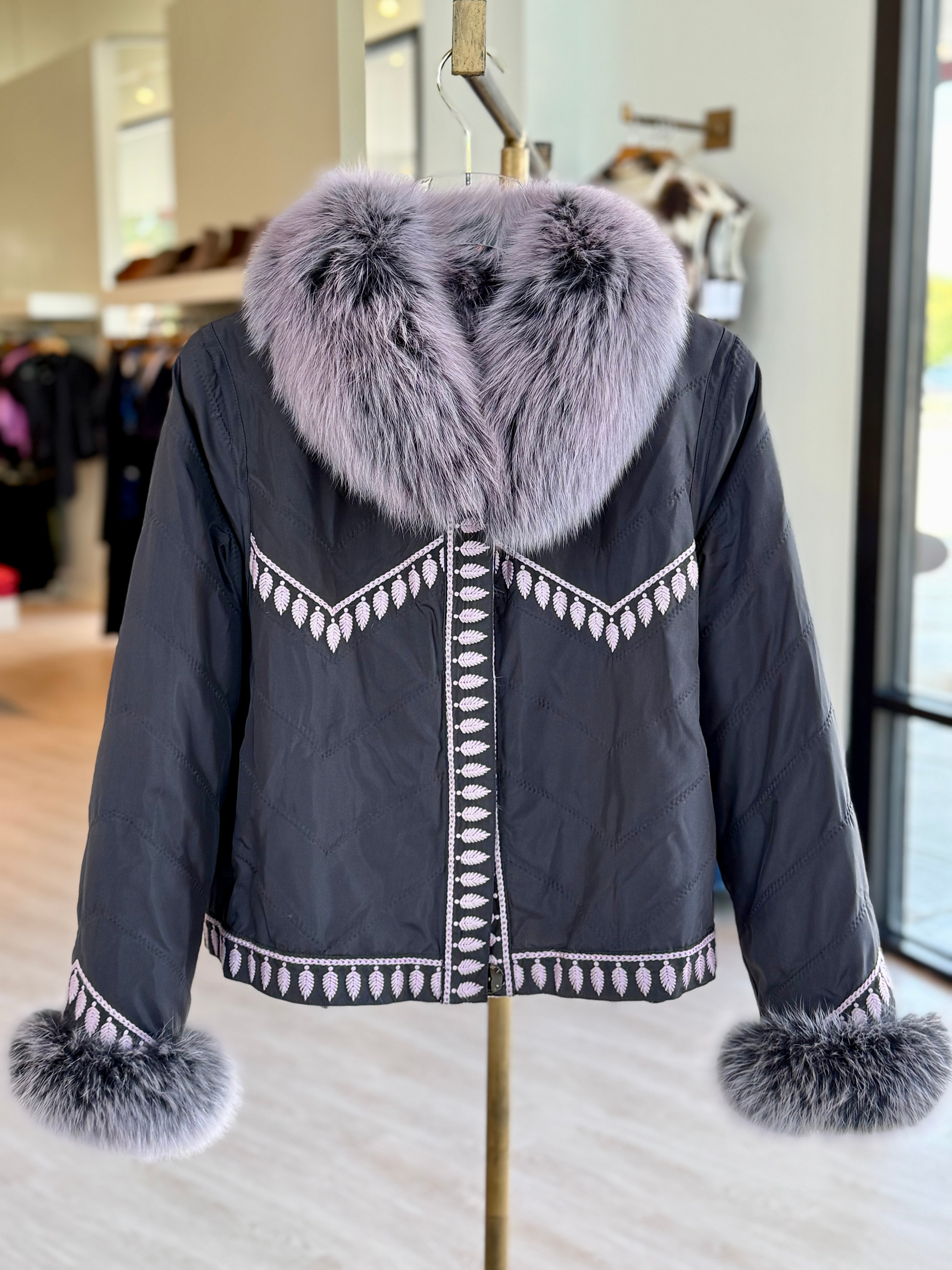 Di3028 Fur Jacket - Smokey Rose