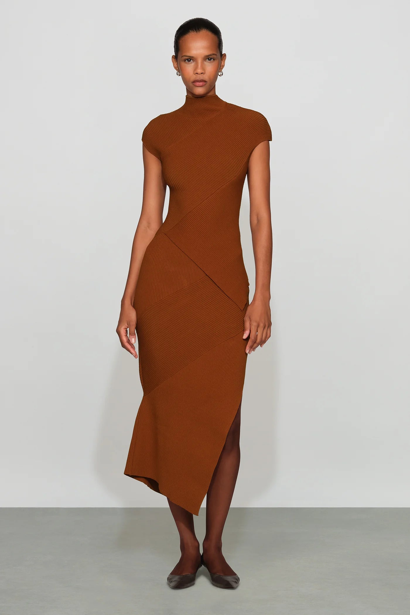 Et6978 Cognac Midi Dress
