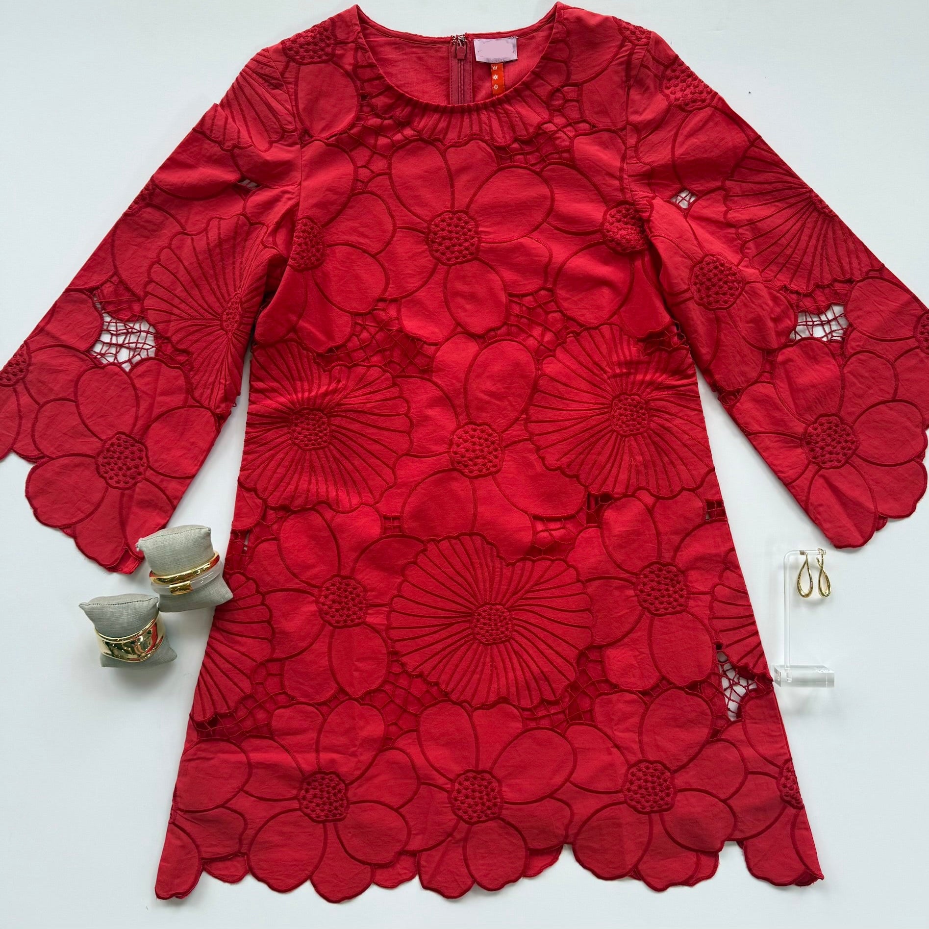Na210 Red Floral Dress