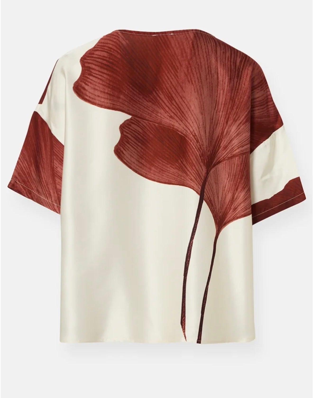 An087 Brick Leaf Blouse