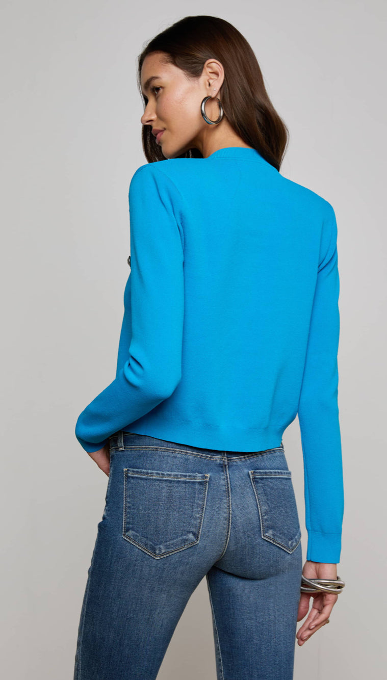 La8928 Vivid Blue Cardigan
