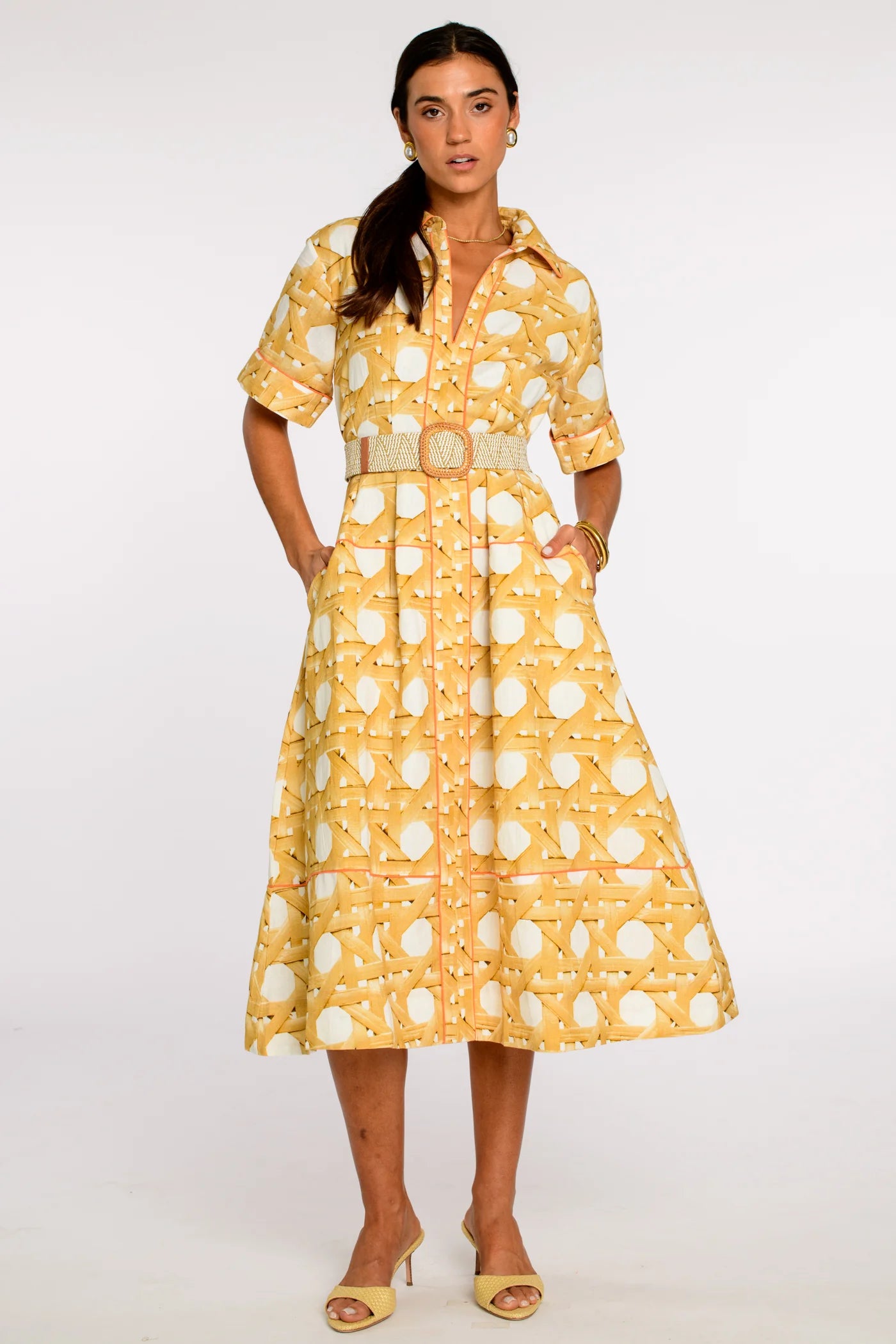El8914 Wicker Midi Dress