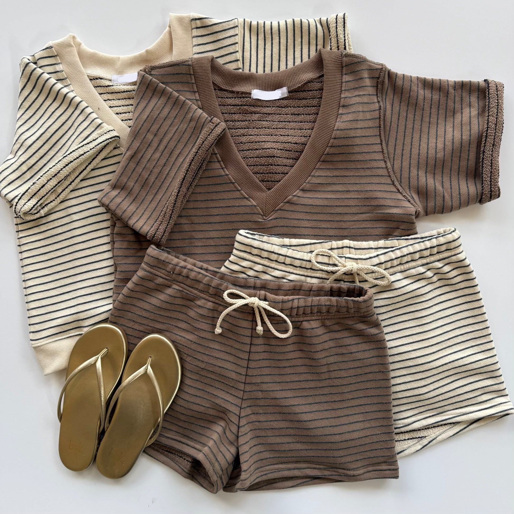 Pet269 Set - Mocha Stripe Set