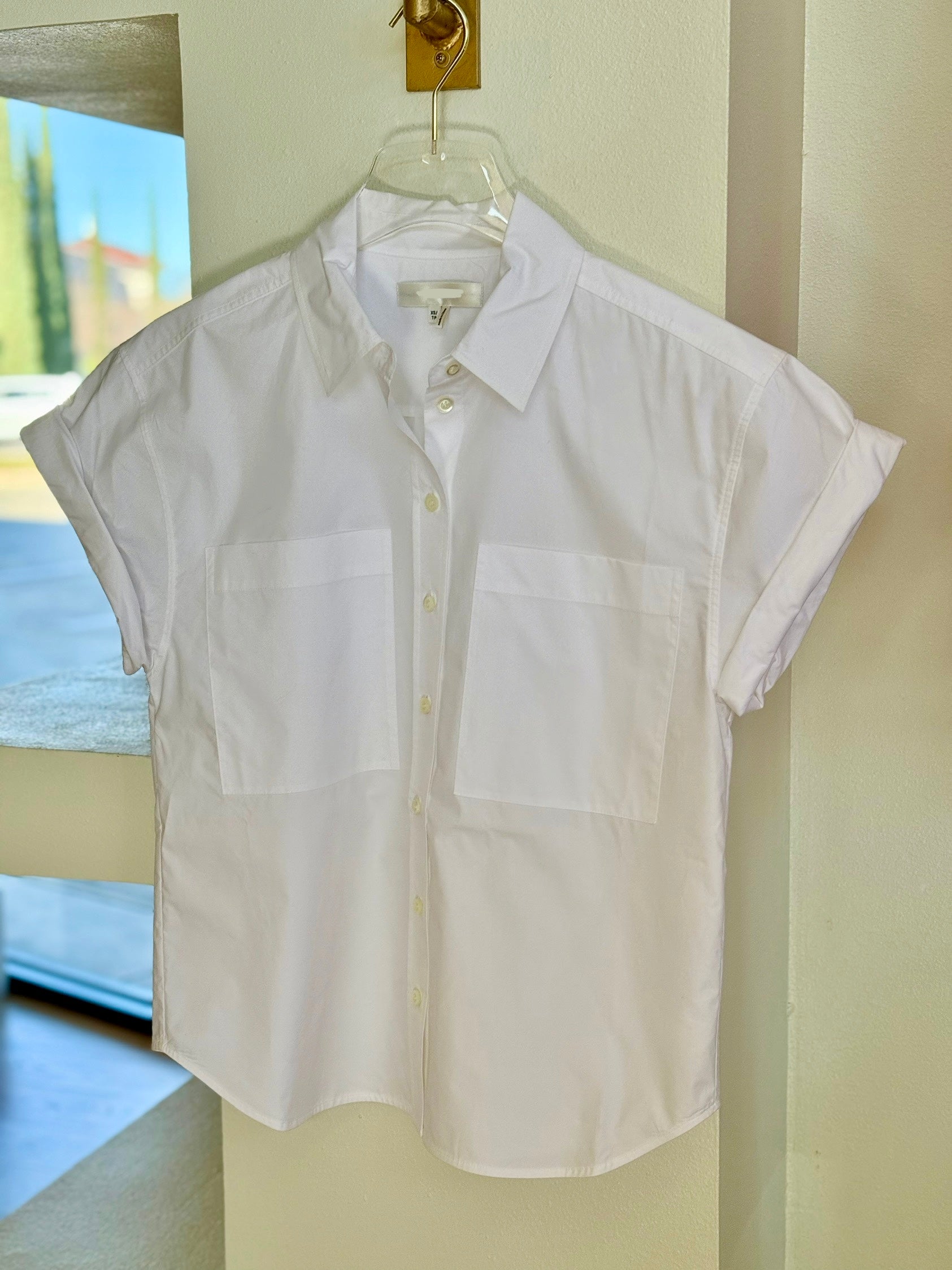 Frwsh007 White Cotton Button Down