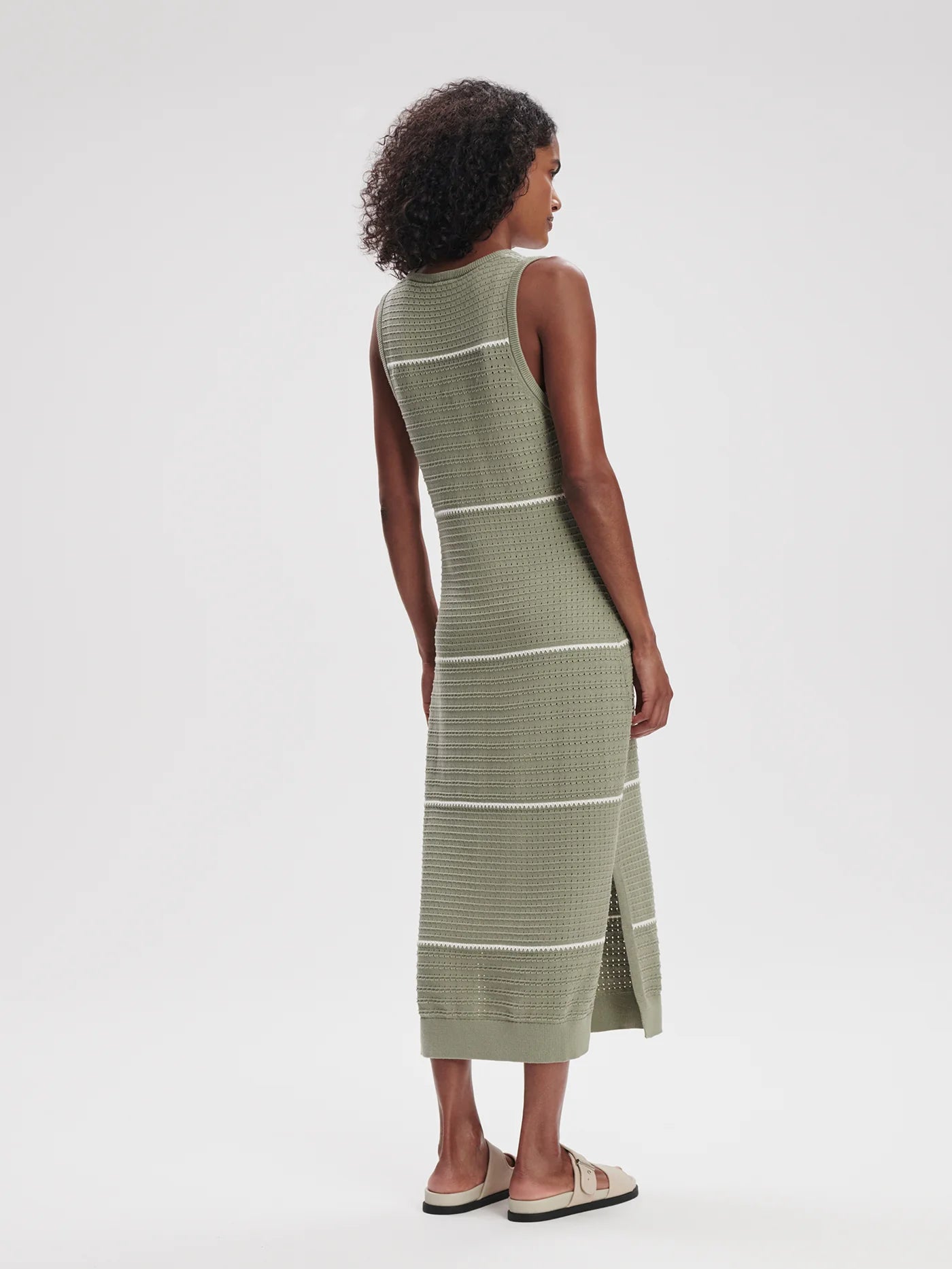 Va02051 Seagrass Scoop Neck Midi Dress