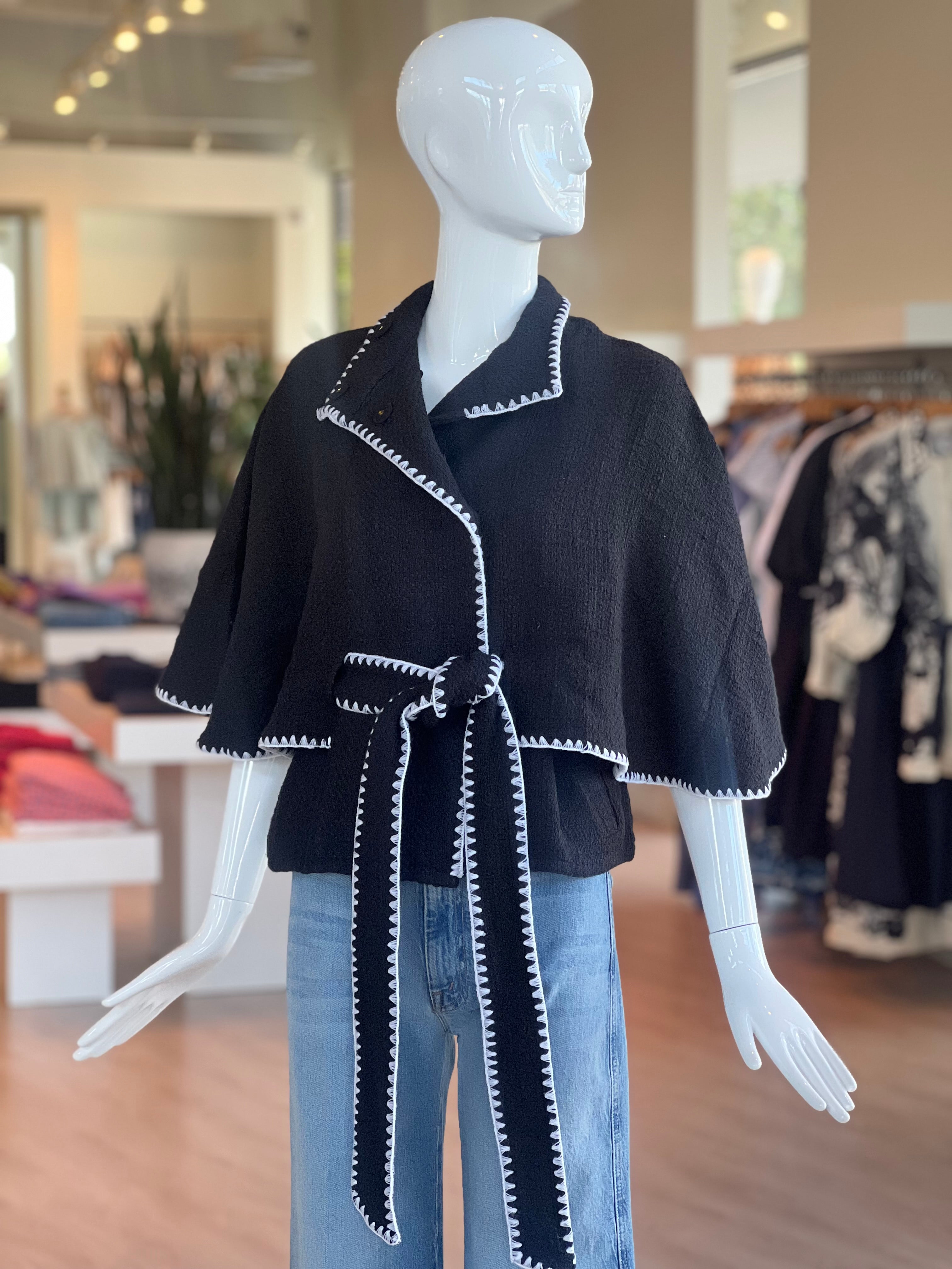 Casa42 Black Cape Coat