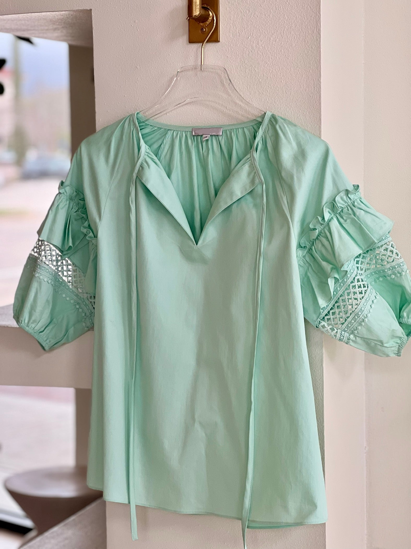 Pa154 Patty Kim Mint Blouse Top
