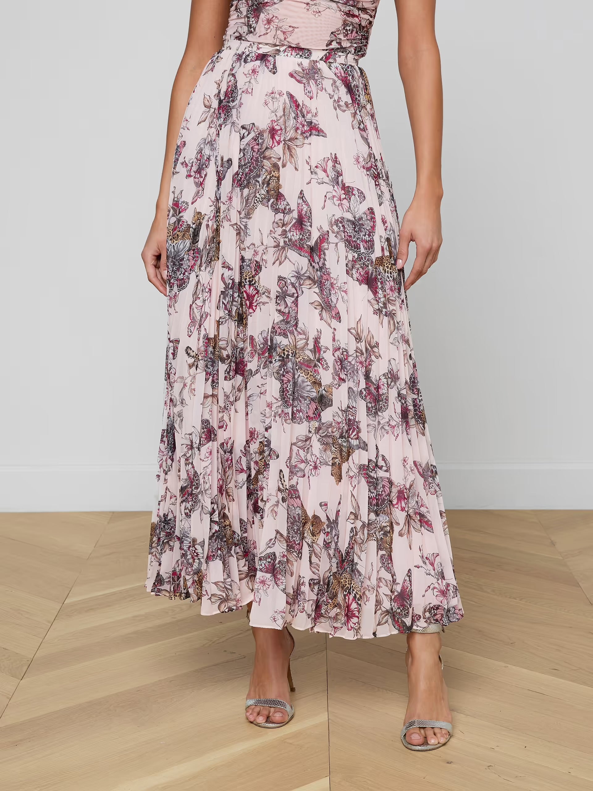 La3413 Butterfly Maxi Skirt