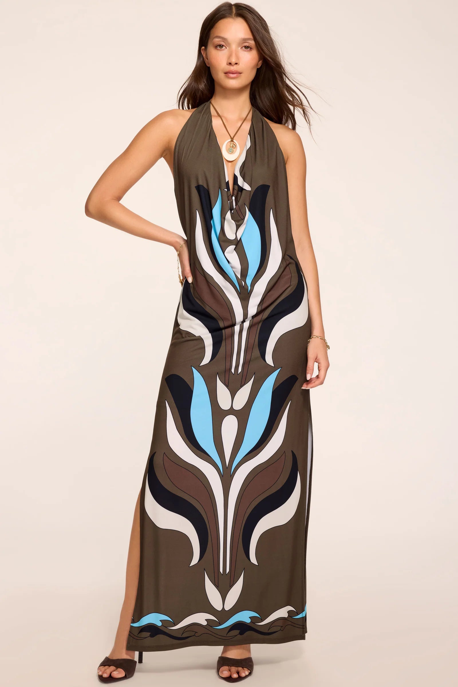 Ra3068 Halter Maxi Dress
