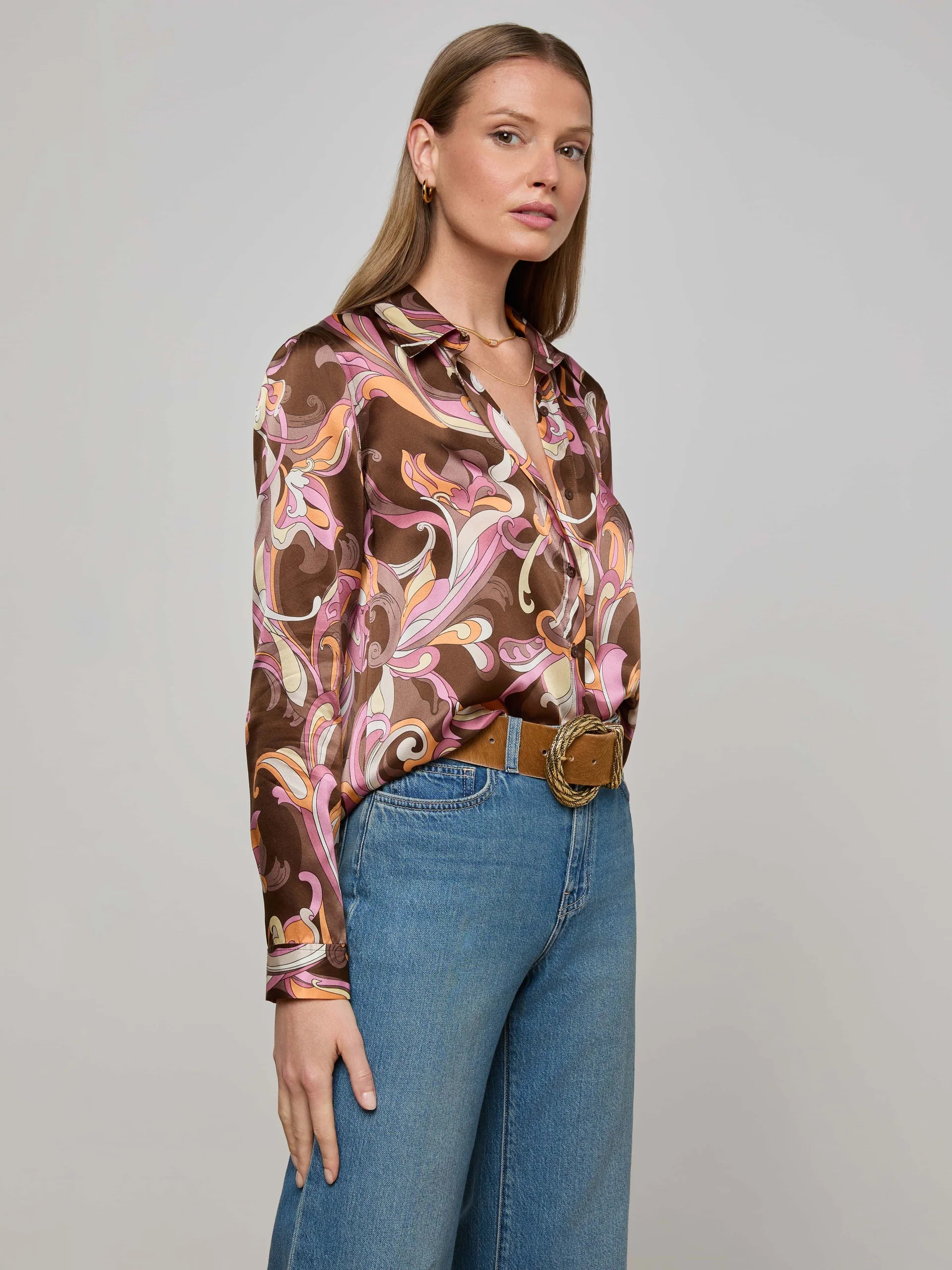 La40223 Paisley Silk Blouse
