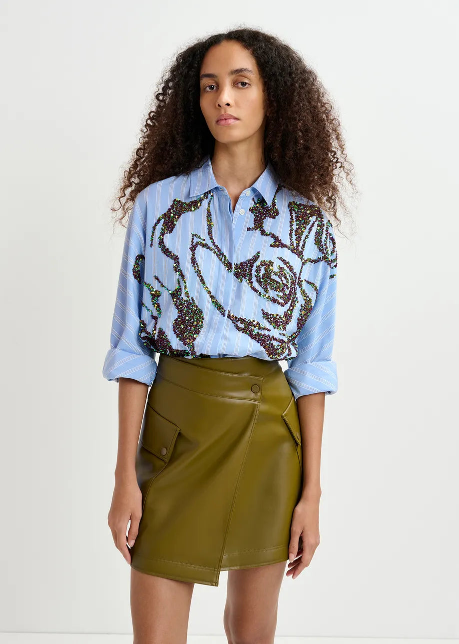 Esend Sequin Godsend Striped Button Down
