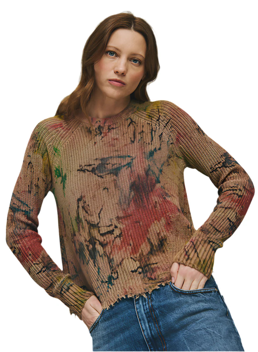 Aun14391 Splatter Print Sweater