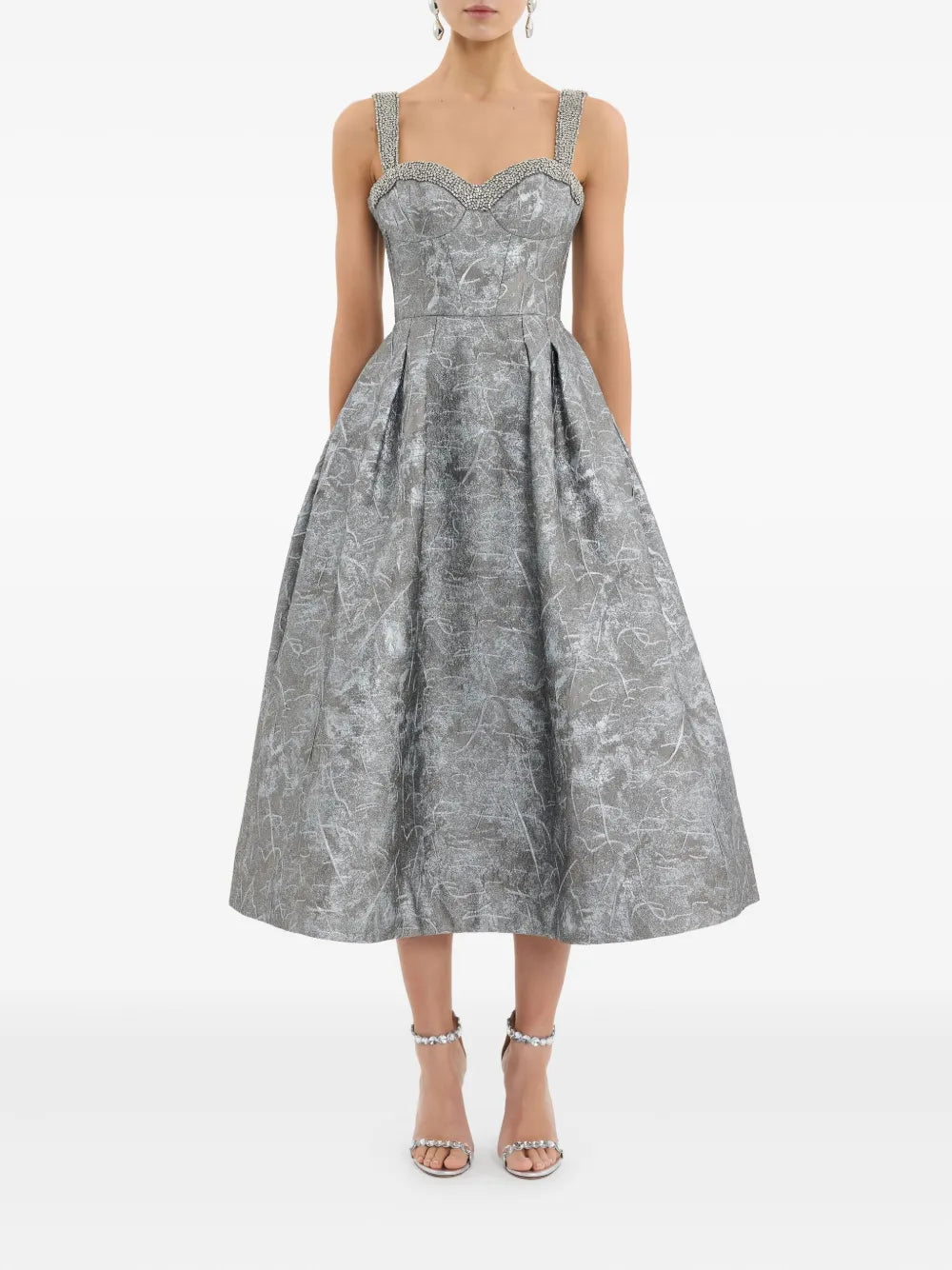 Re1349 Rebecca Vallance Sterling Silver Midi Dress