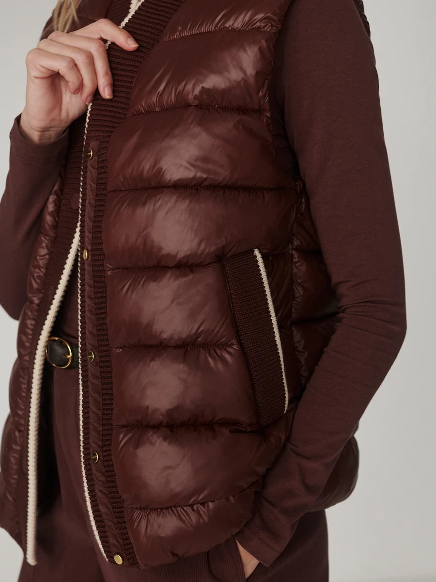Va02126 Brown Puffer Vest