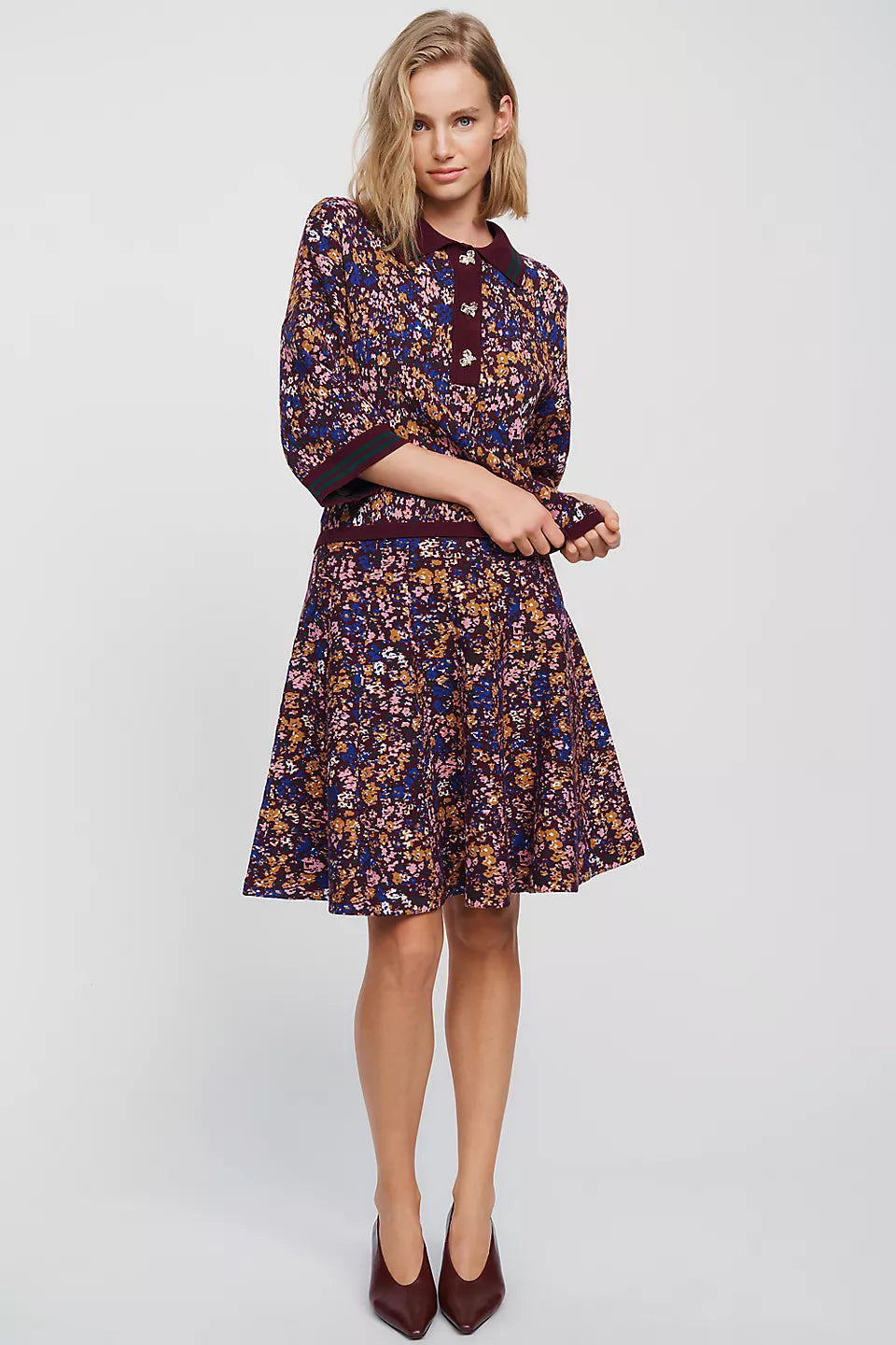 Eskonnie Knit Jacquard Skirt