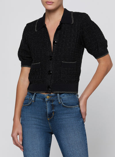 La80289 Waffle Stitch Cardigan