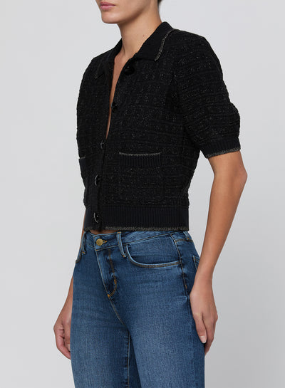 La80289 Waffle Stitch Cardigan