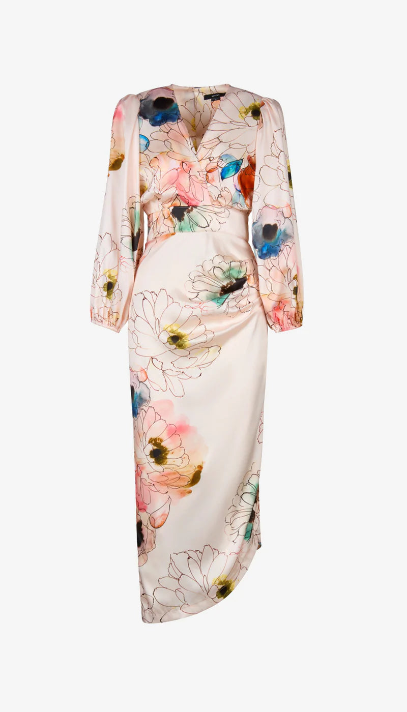 Sm26027 Blush Asymmetrical Midi Dress