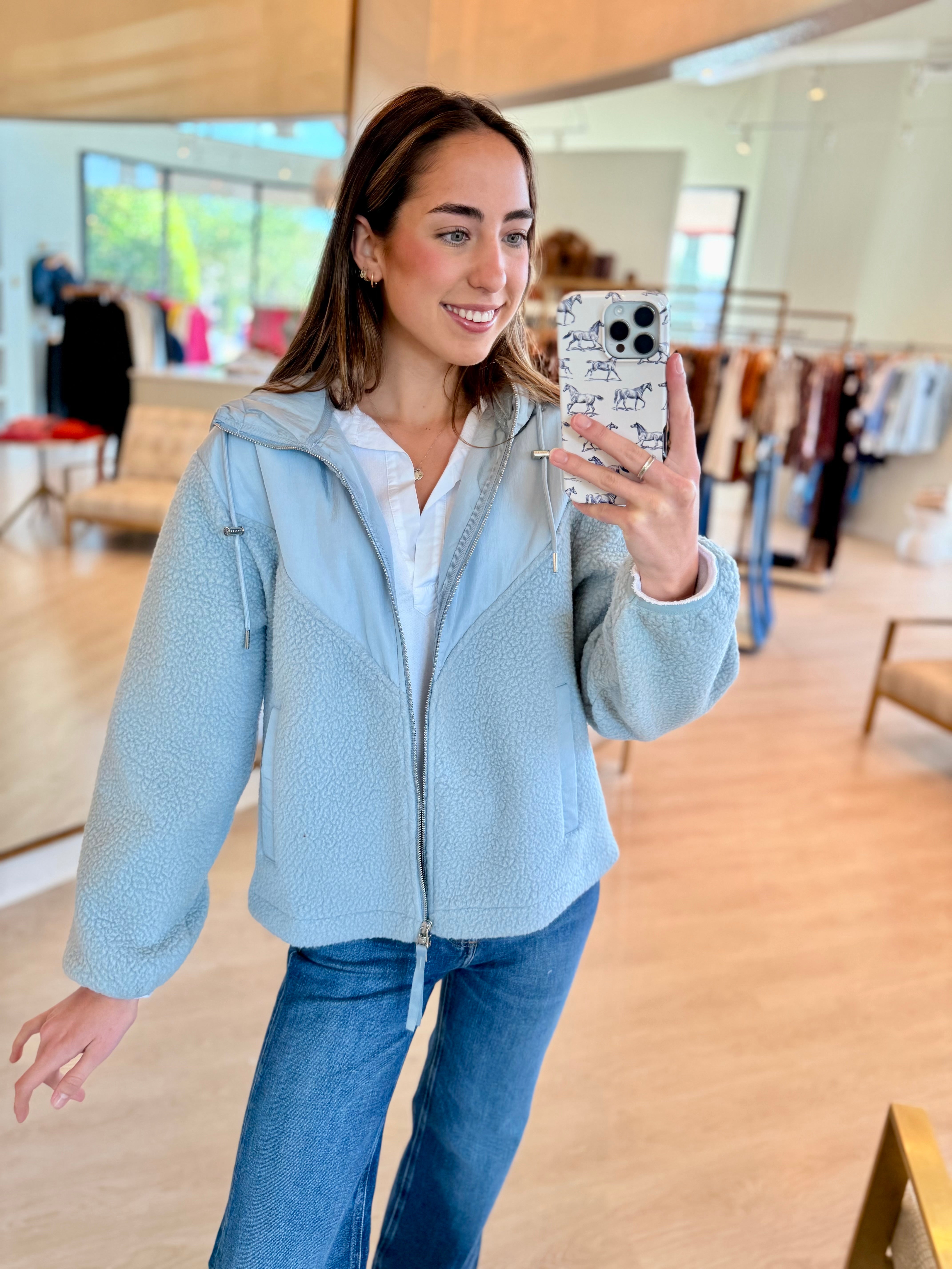 Va2903 Blue Fleece Hoodie