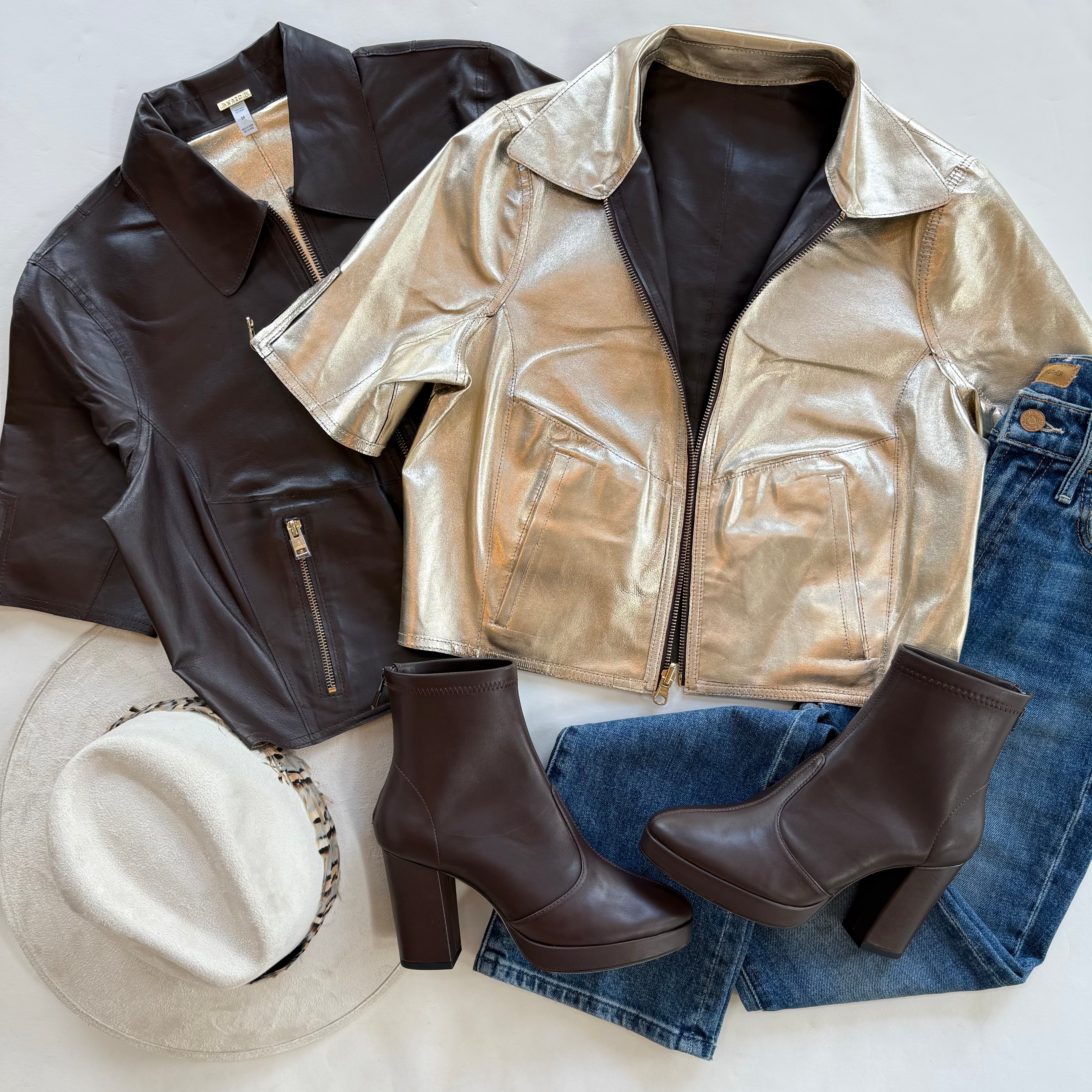 Lasevana Reversible Leather Jacket