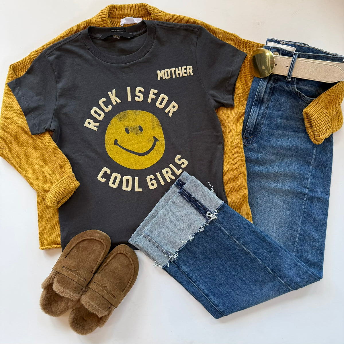 Mo8231 Boxy Tee - Rock is For Cool Girls
