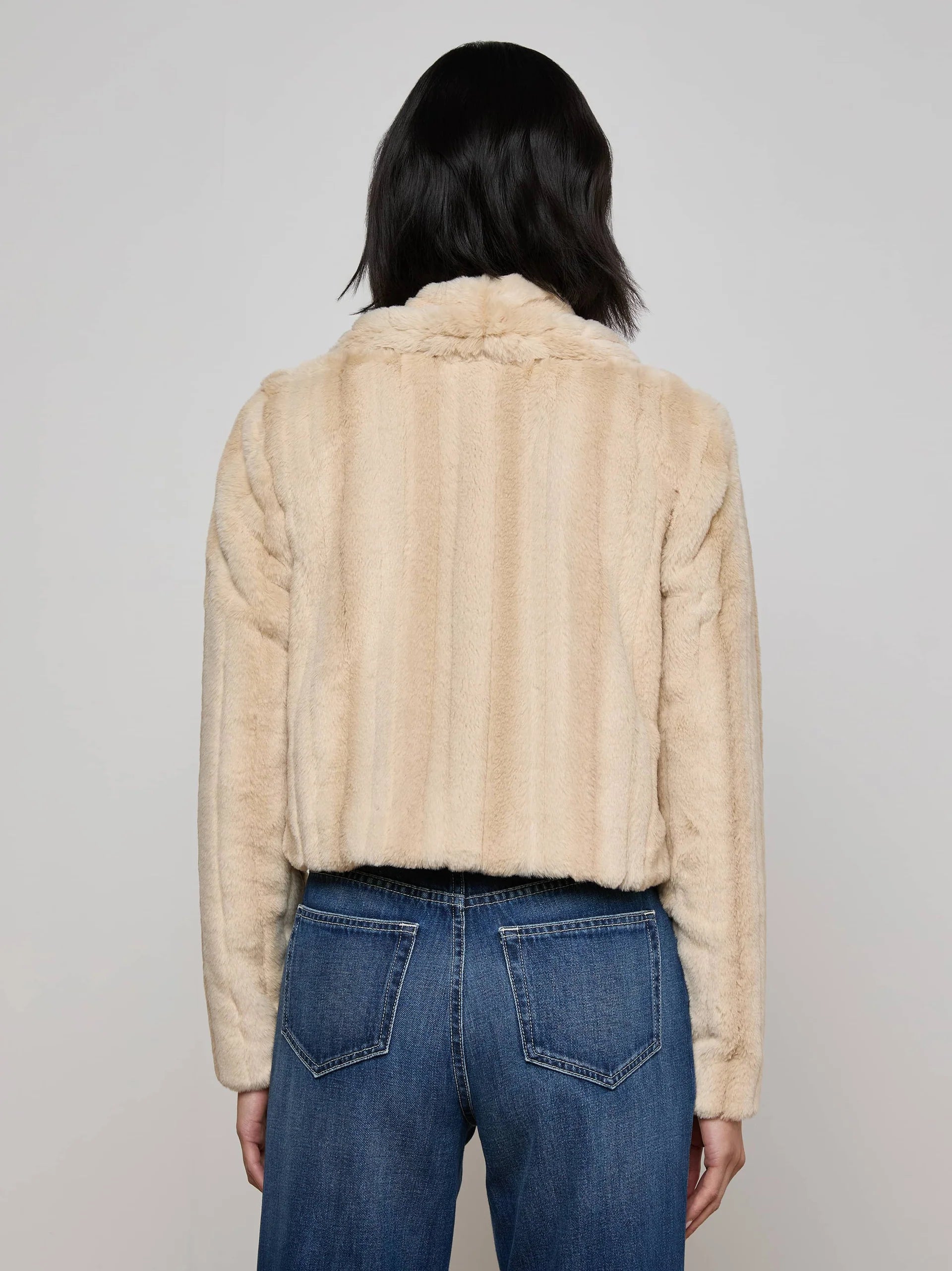 La1724 Cream Cropped Jacket