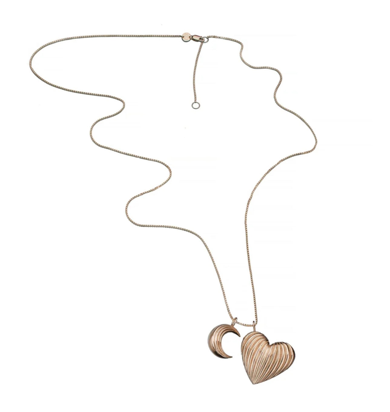 Eterna Moon and Heart Necklace