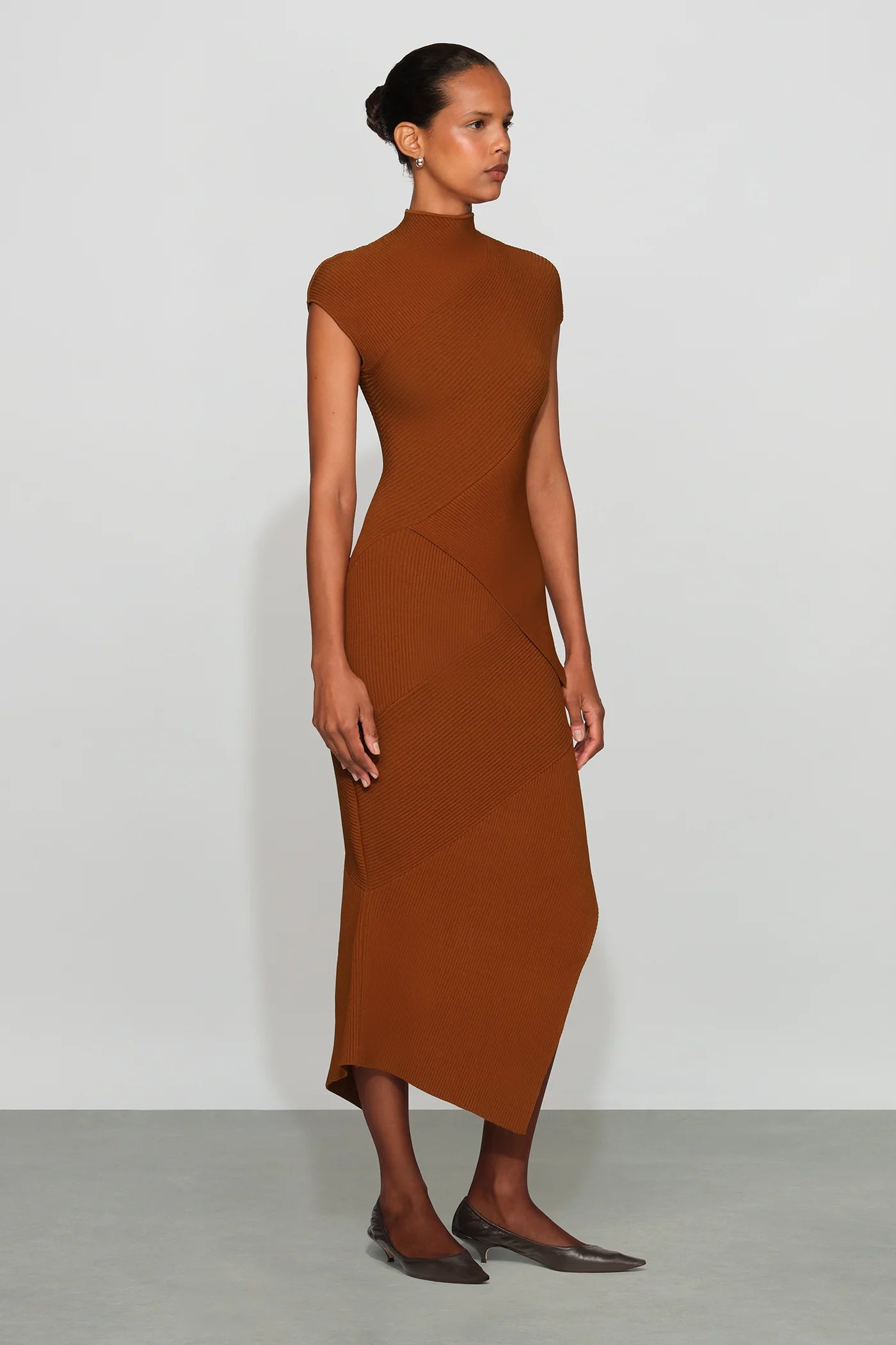 Et6978 Cognac Midi Dress