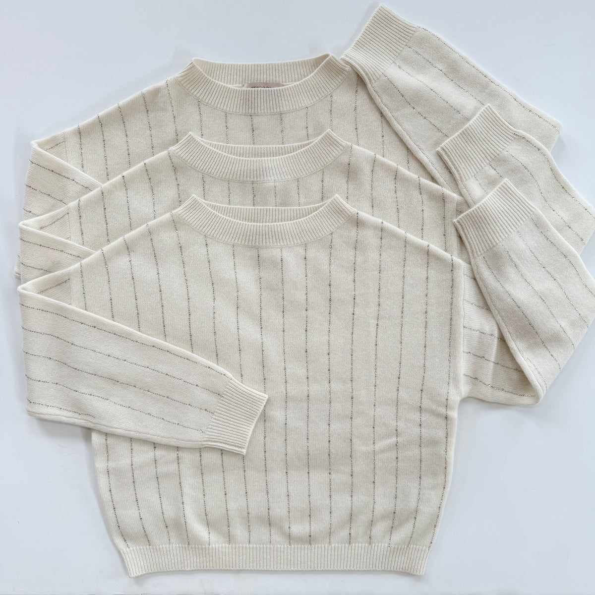 Fr237 White Embellished Sweater