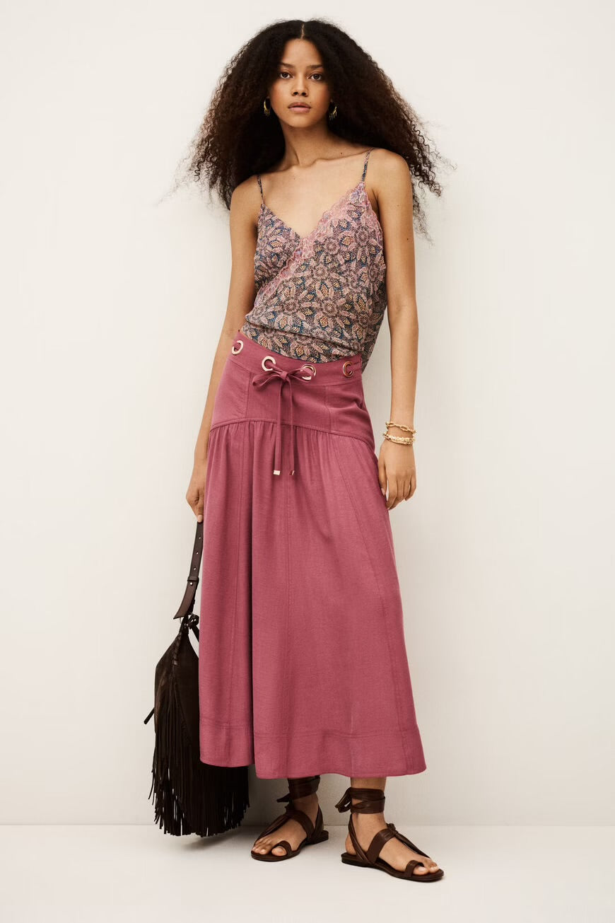 Badoni Mauve Maxi Skirt