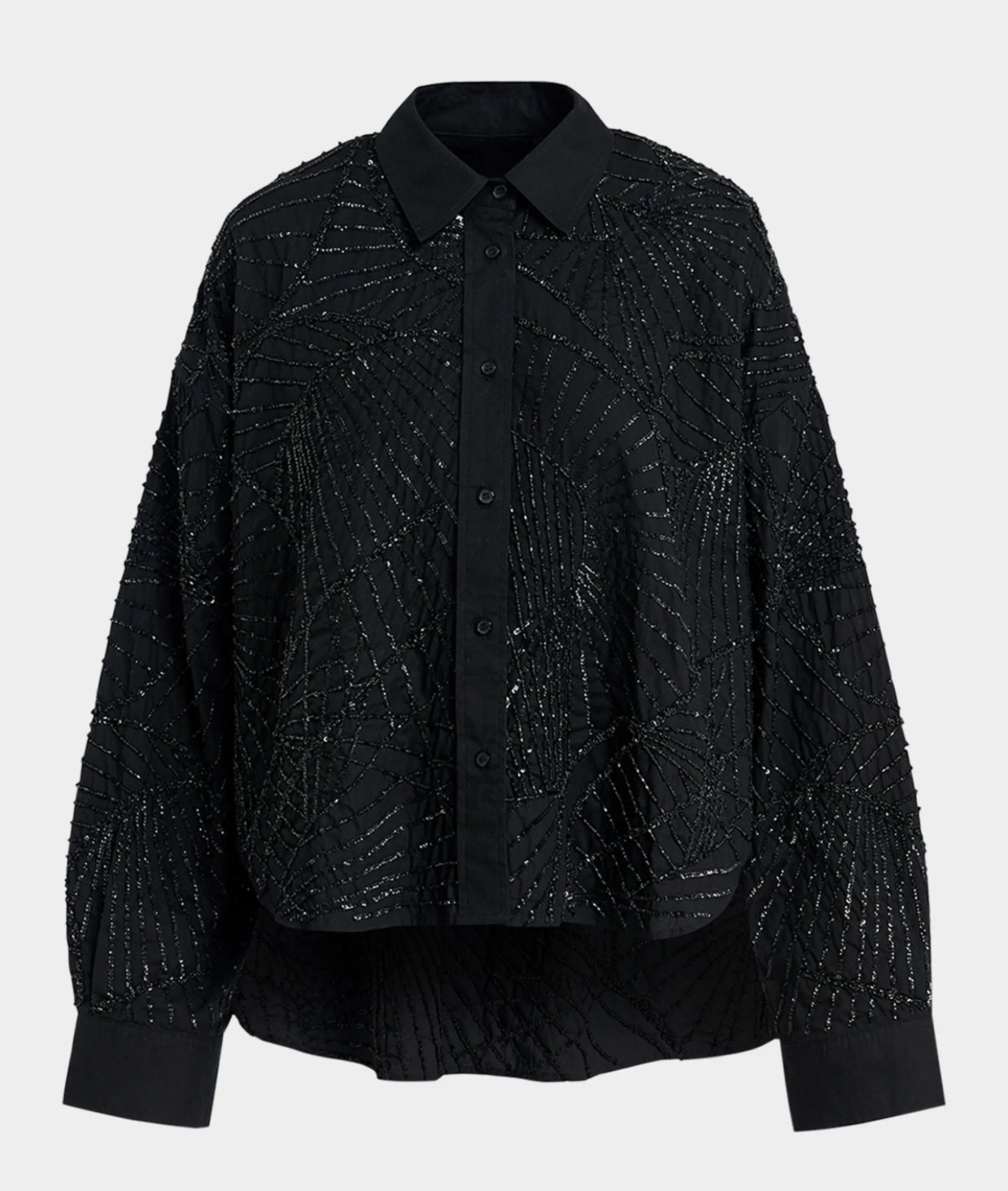 Esgibra Black Sequin Buttondown