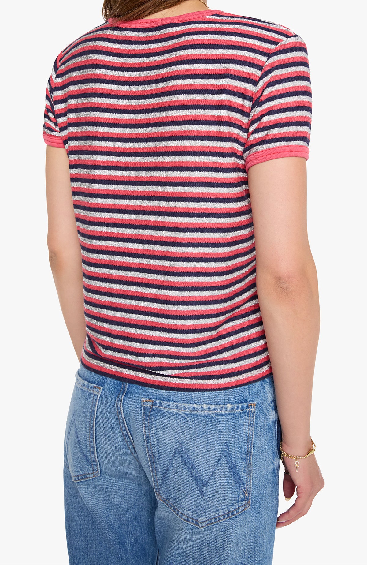 Mo8881 Lil Goodie Ringer - Pink Stripe