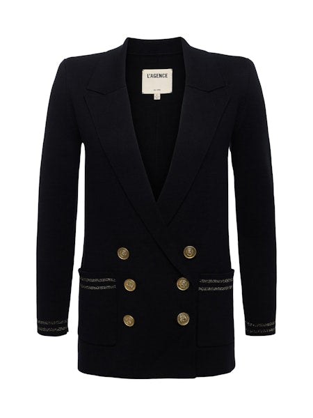 La8981 Knit Boyfriend Blazer