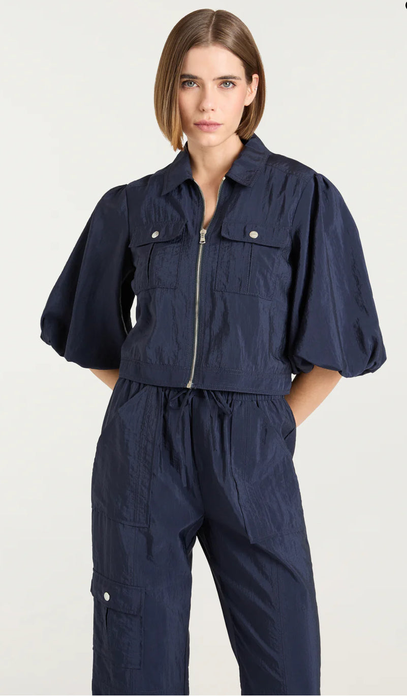 Cizj5130 Navy Cropped Jacket