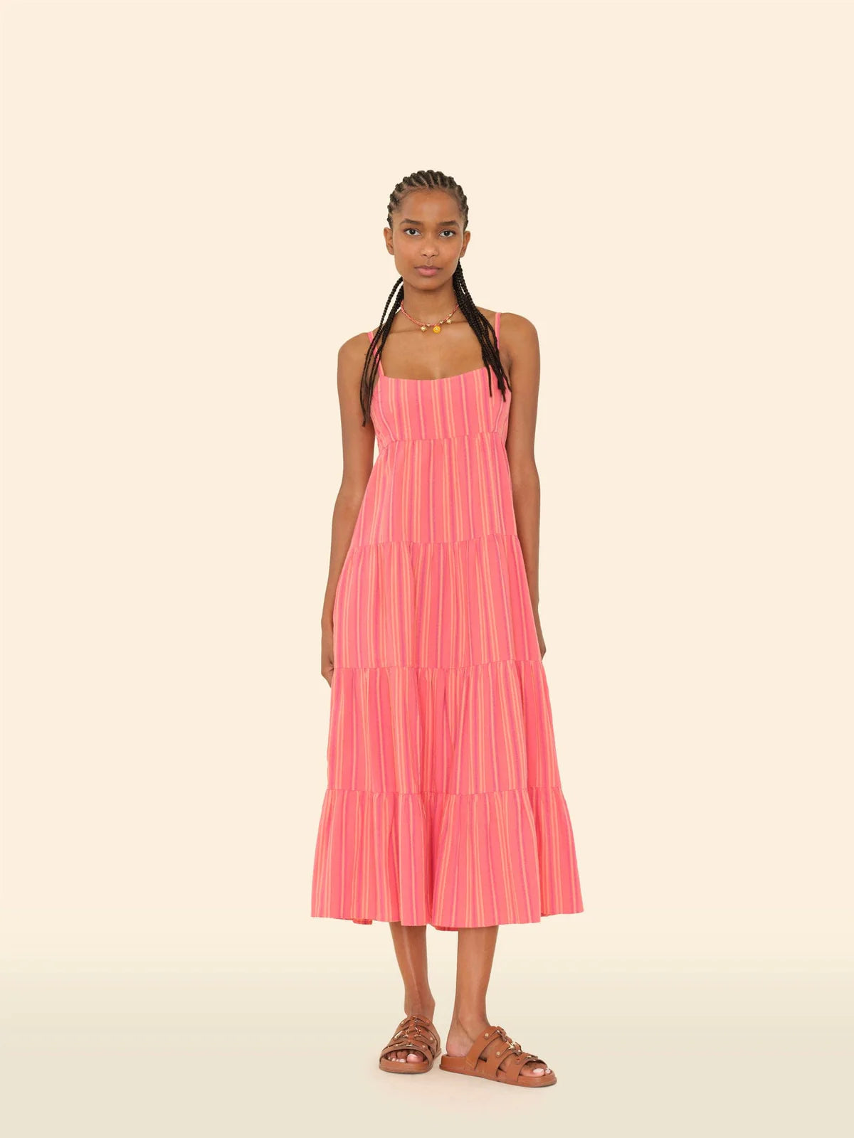 Xixs000 Sunset Rose Maxi Dress