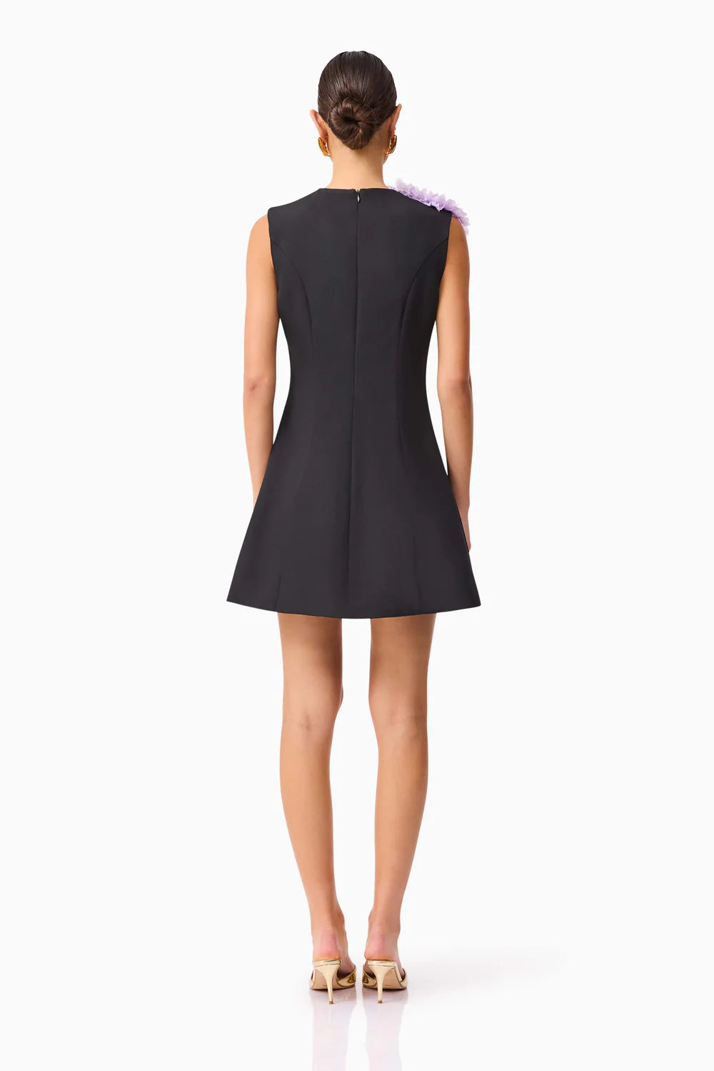 El42504 Appliqué Mini Dress