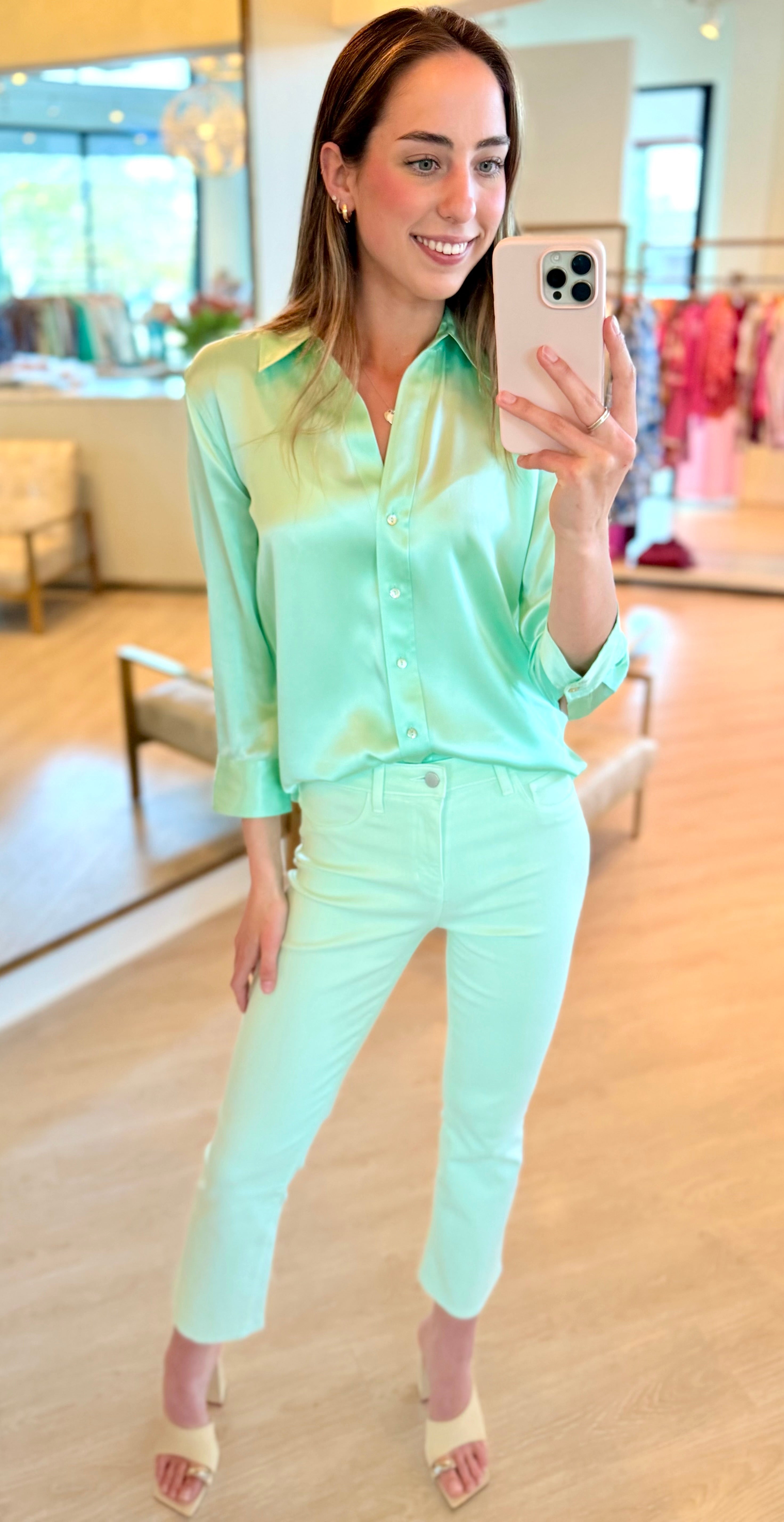 La2840 Tati Crop Micro Boot - Mint Coated