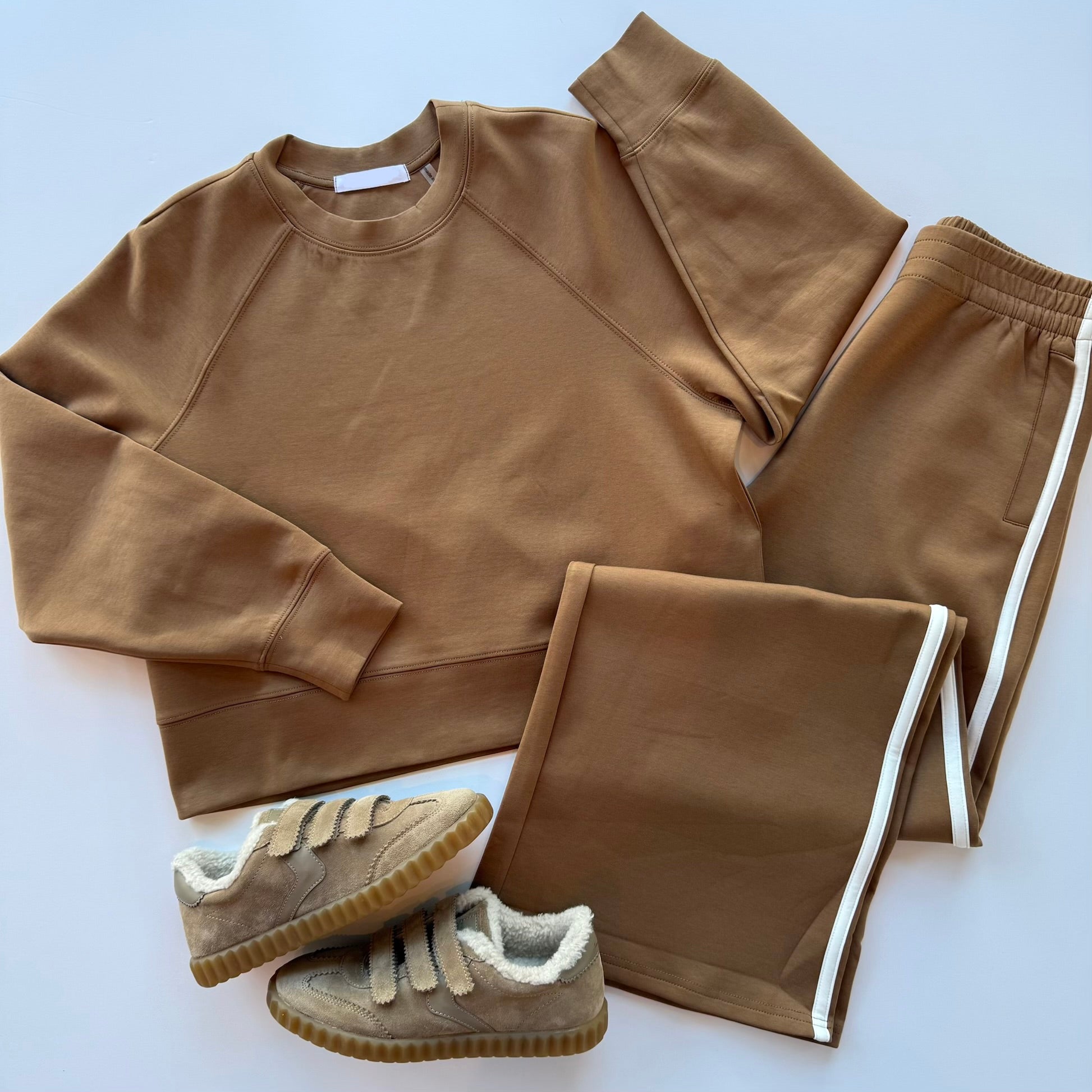 Peb132 Mocha Striped Pant