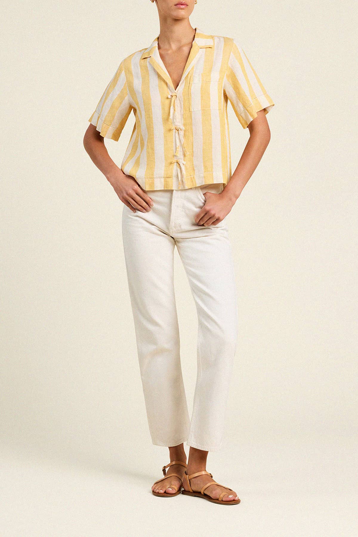 Trw1361 Yellow Stripe Top