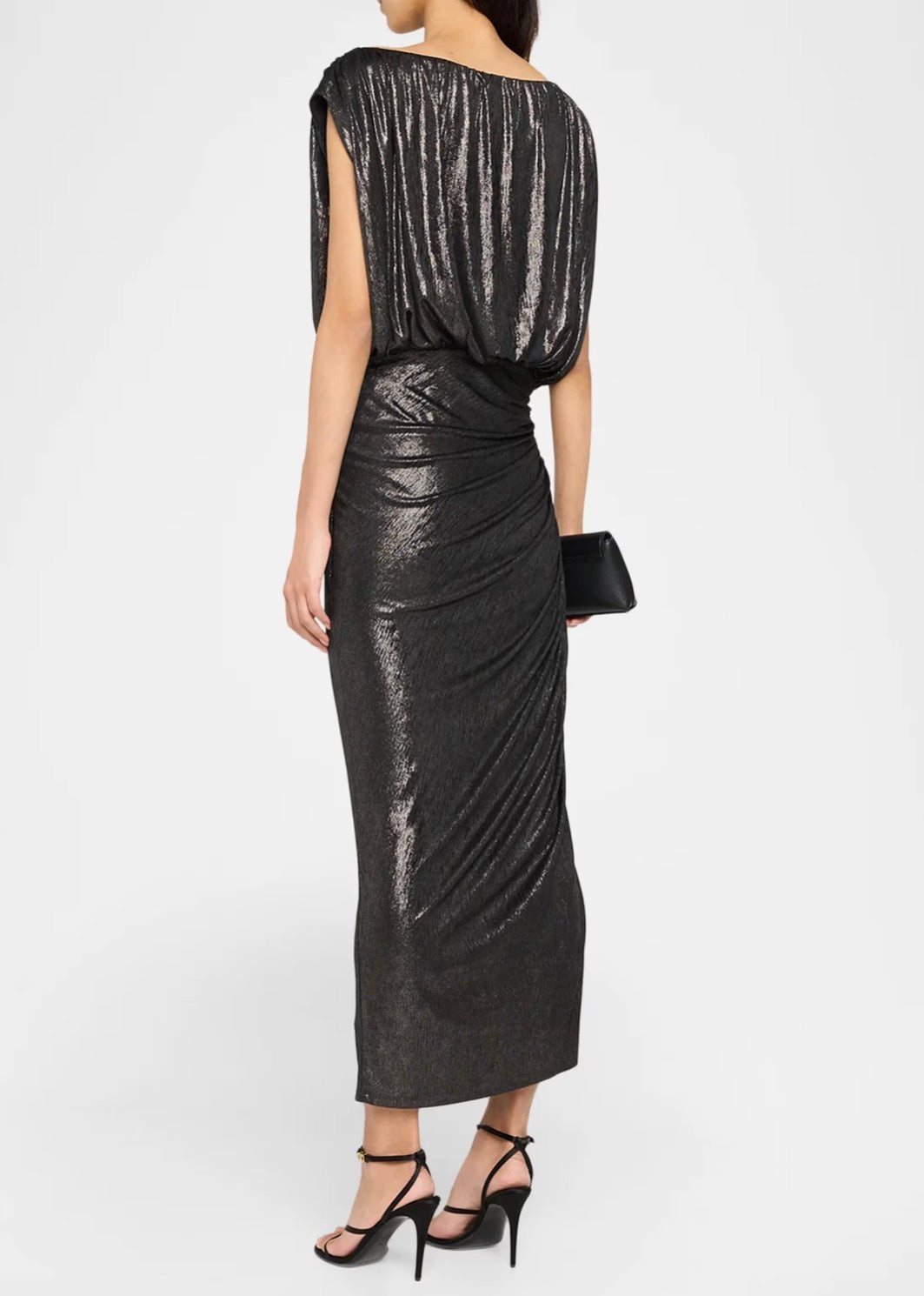 Raa3082 Metallic Midi Dress