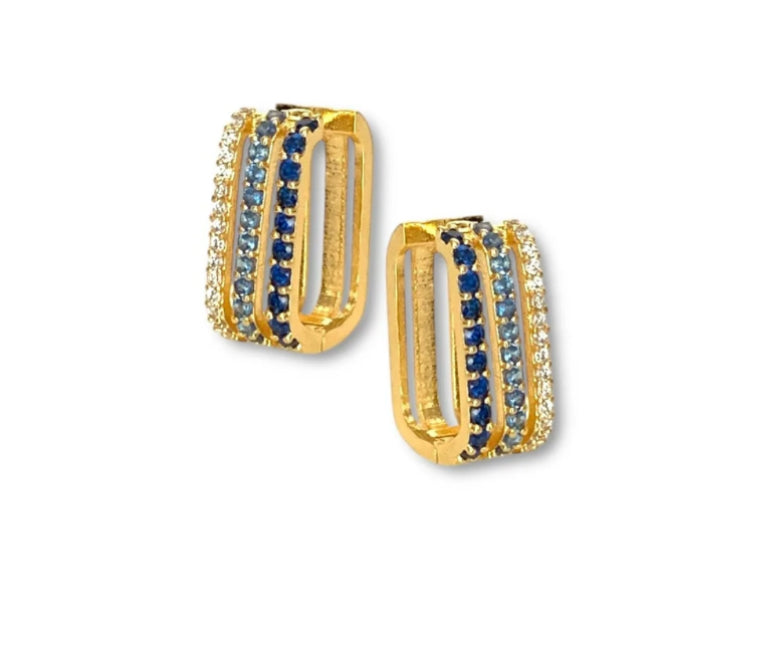 Triple Colette Hoop - Blue