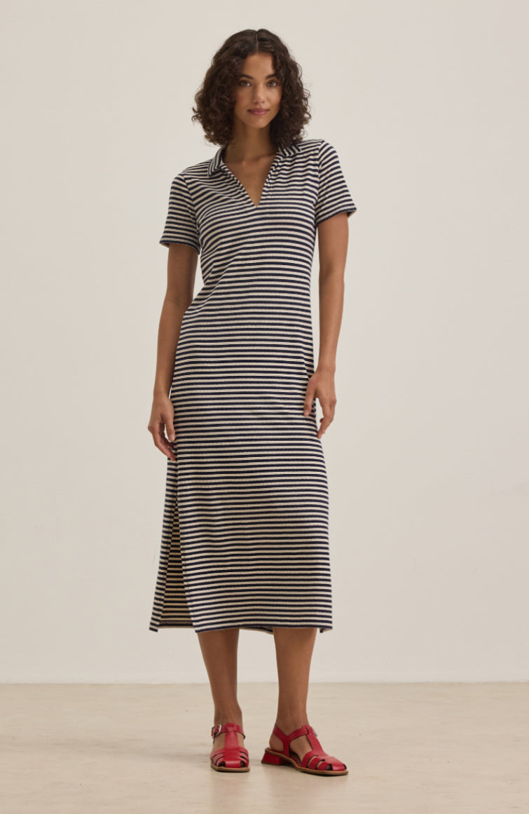 Vekhan Navy Stripe Tshirt Dress
