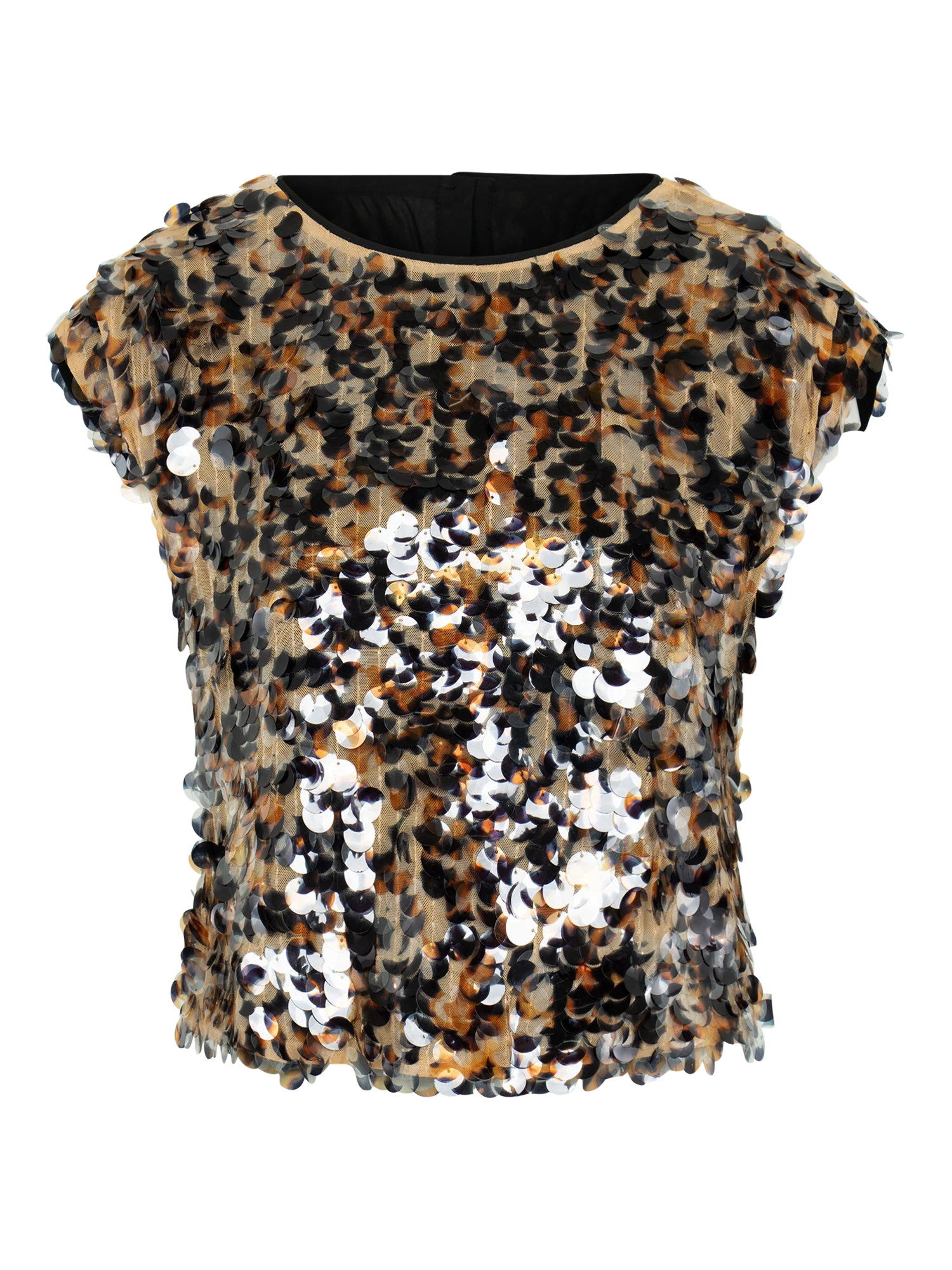Em539 Tortoise Sequin Top
