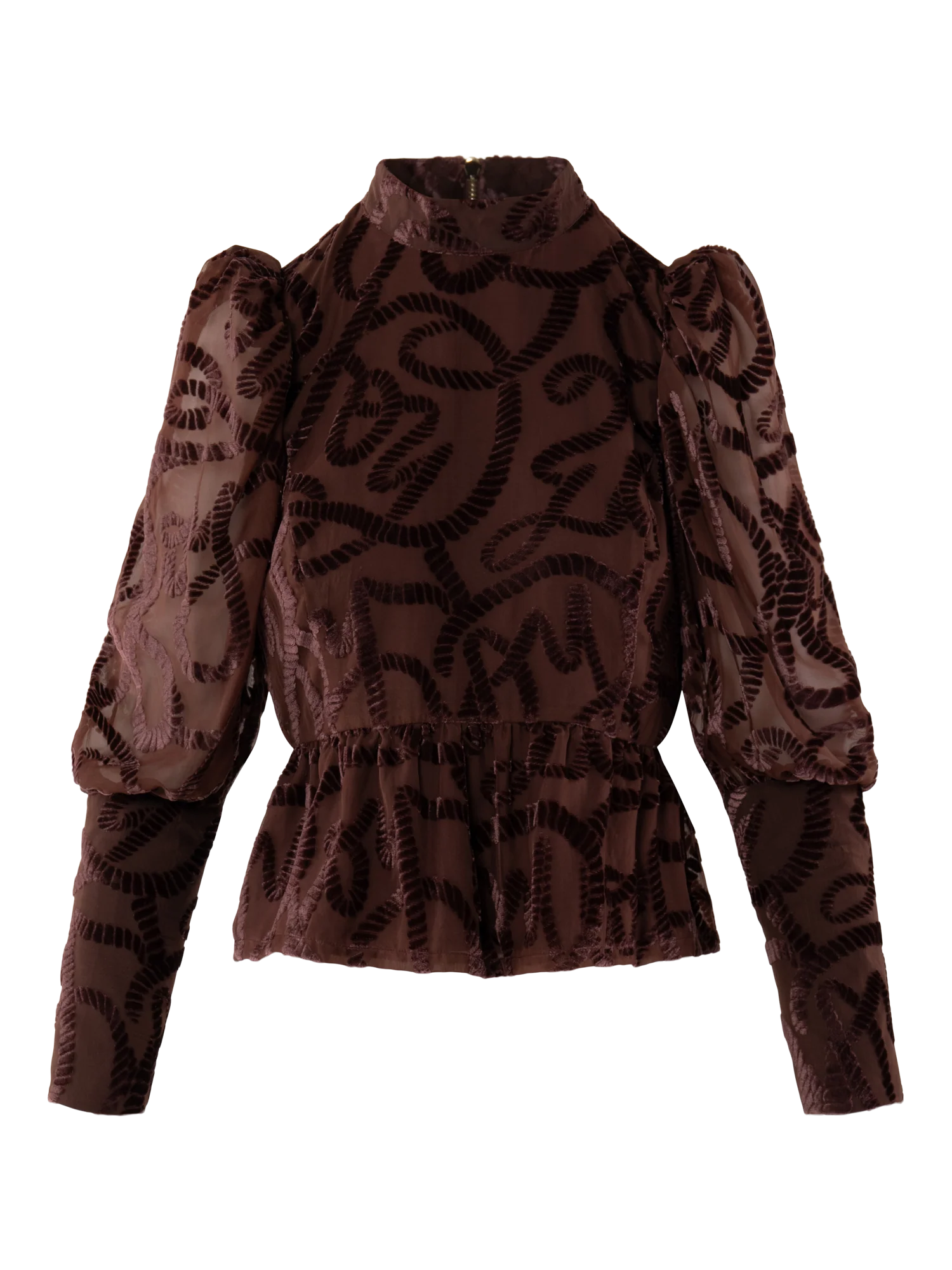 Em460 Velvet Joy Peplum Top