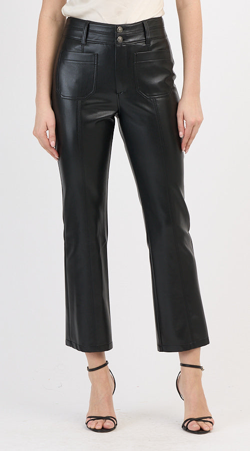 Cizp91858 Vegan Leather Pant - Black