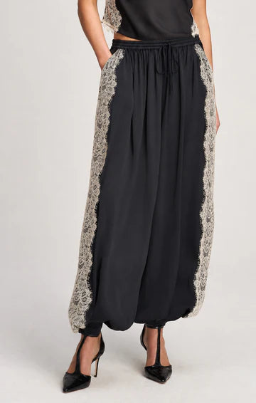Cizp1308 Black Silk Jogger