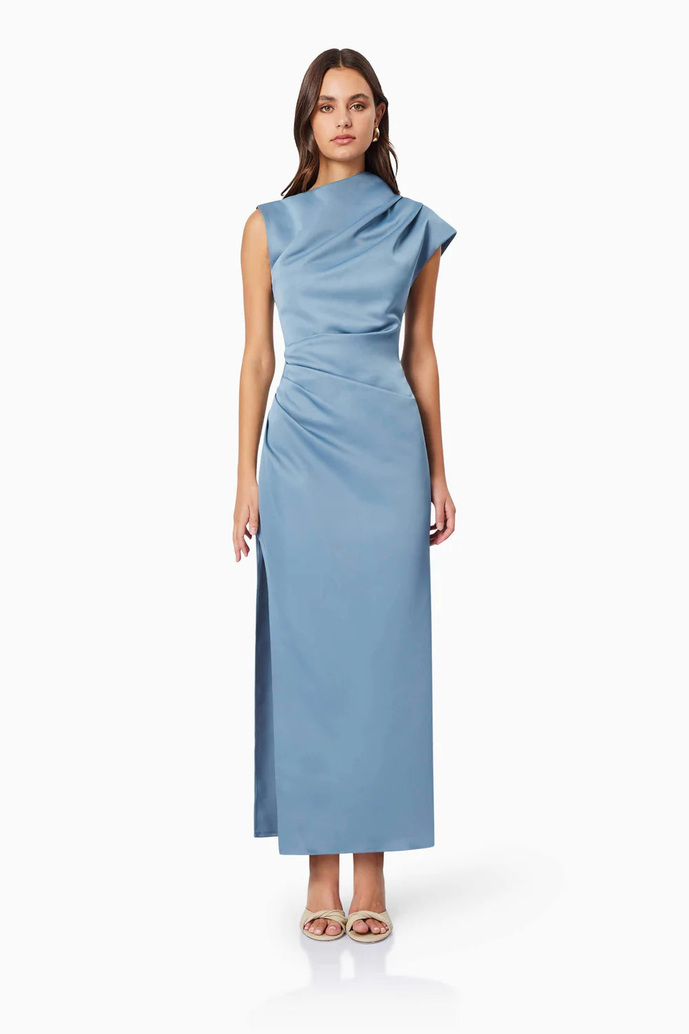 El1072405 Steel Blue Maxi Dress